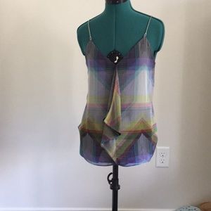 Sleeveless multicolored top